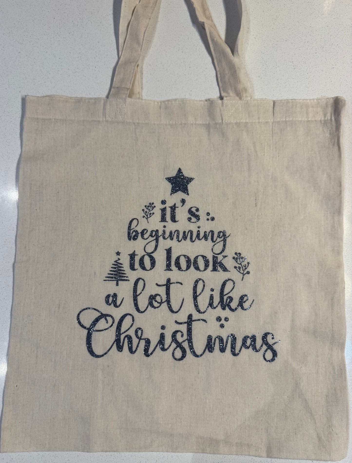 Swirl Christmas Tree Tote Bag