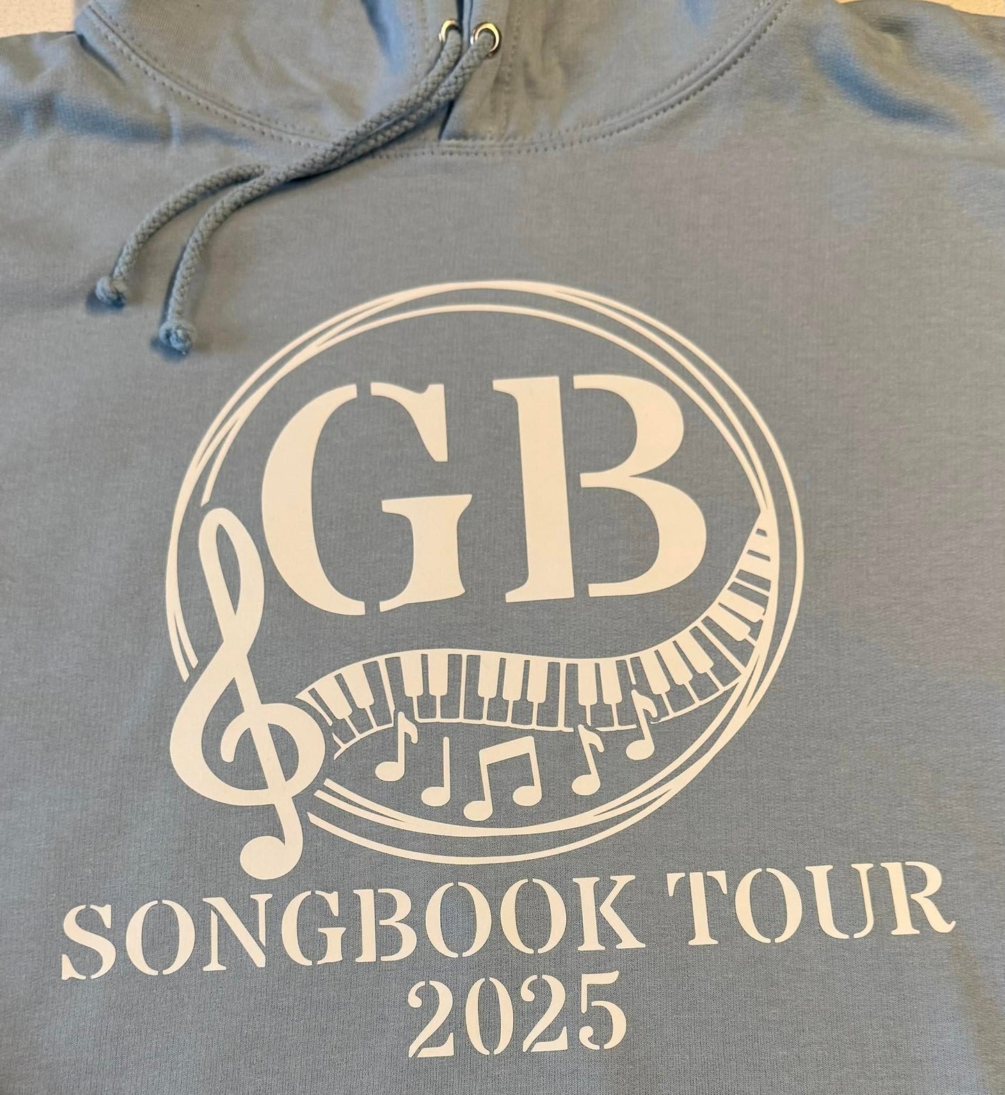 Hoodie with GB songbook Silver design