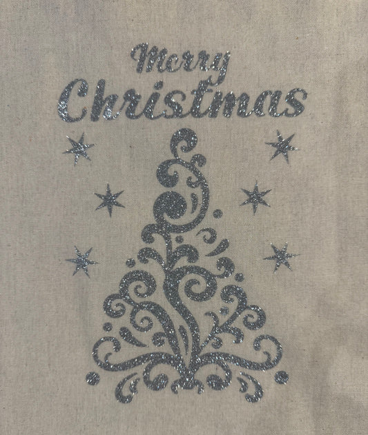 Swirl Christmas Tree Tote Bag