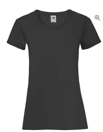 Ladies crew neck Fitted T-shirt with Metallic Full Sun