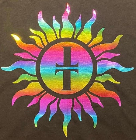 Mens/Unisex T-shirt with Metallic Full Sun